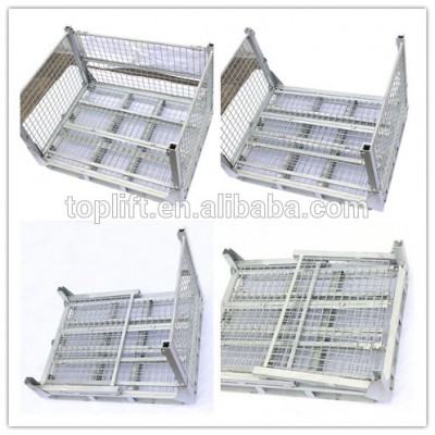 Foldable storage wire mesh cage