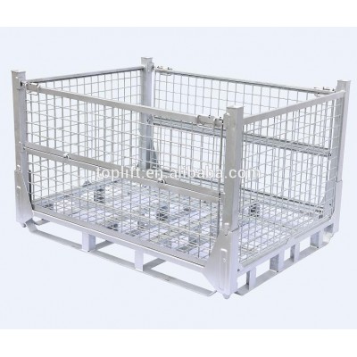 Anti-rust foldable wire mesh metal container